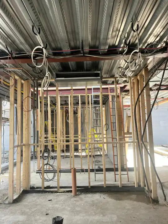 First-fix concealed air conditioning units in a luxury new build, installed by AKS