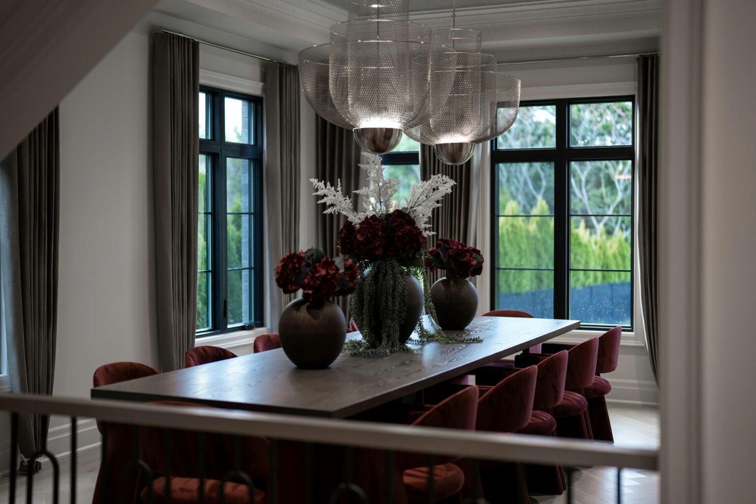 Formal dining room in a luxury residence